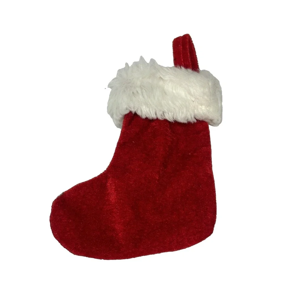 mini small red white christmas stocking family‎ member MOM